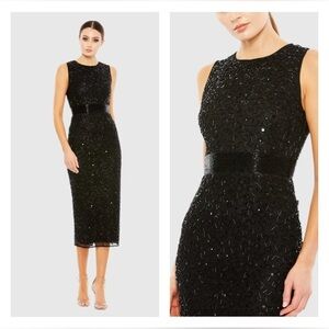 MAC DUGGAL 93758 Geometric Embellished Sleeveless A Line Dress